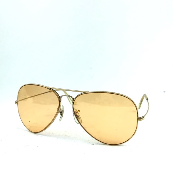 VTG Ray Ban Aviator Sunglasses Gold Retro Oversize - Picture 2 of 8
